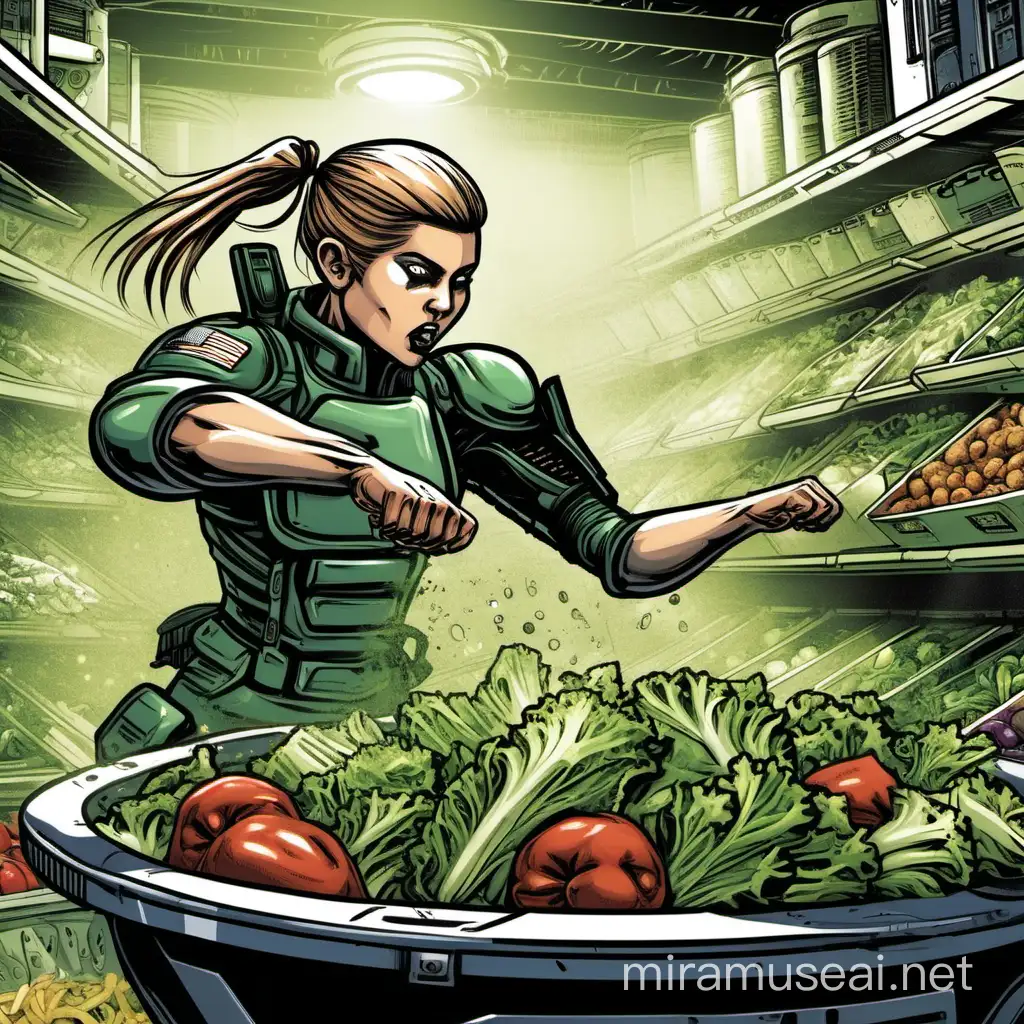 I'm punching your salad in distopian sci fi
