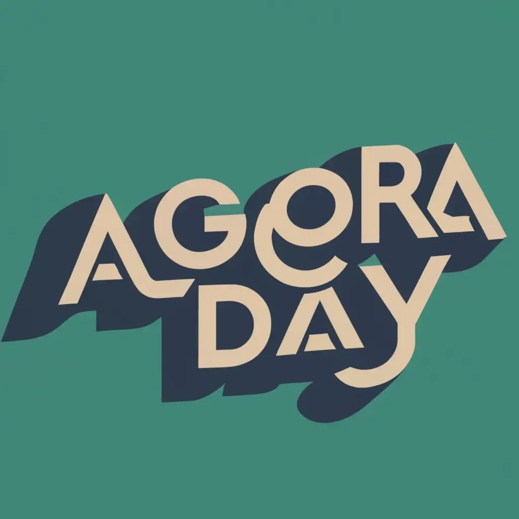 logo, Career Event; typography, with the text "Agora Day", typography