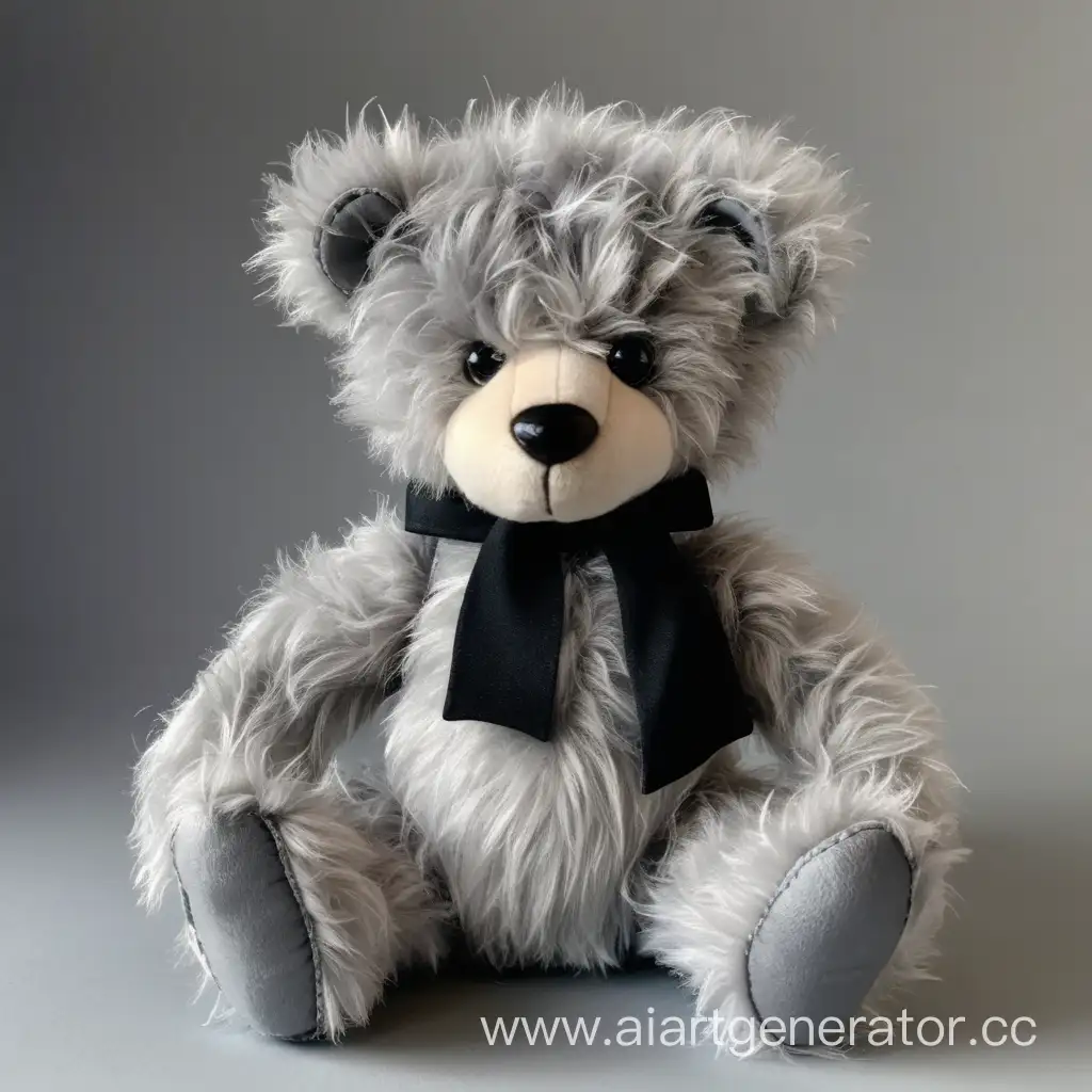 Adorable-Gray-Furry-Teddy-Bear-Soft-and-Cuddly-Plush-Toy