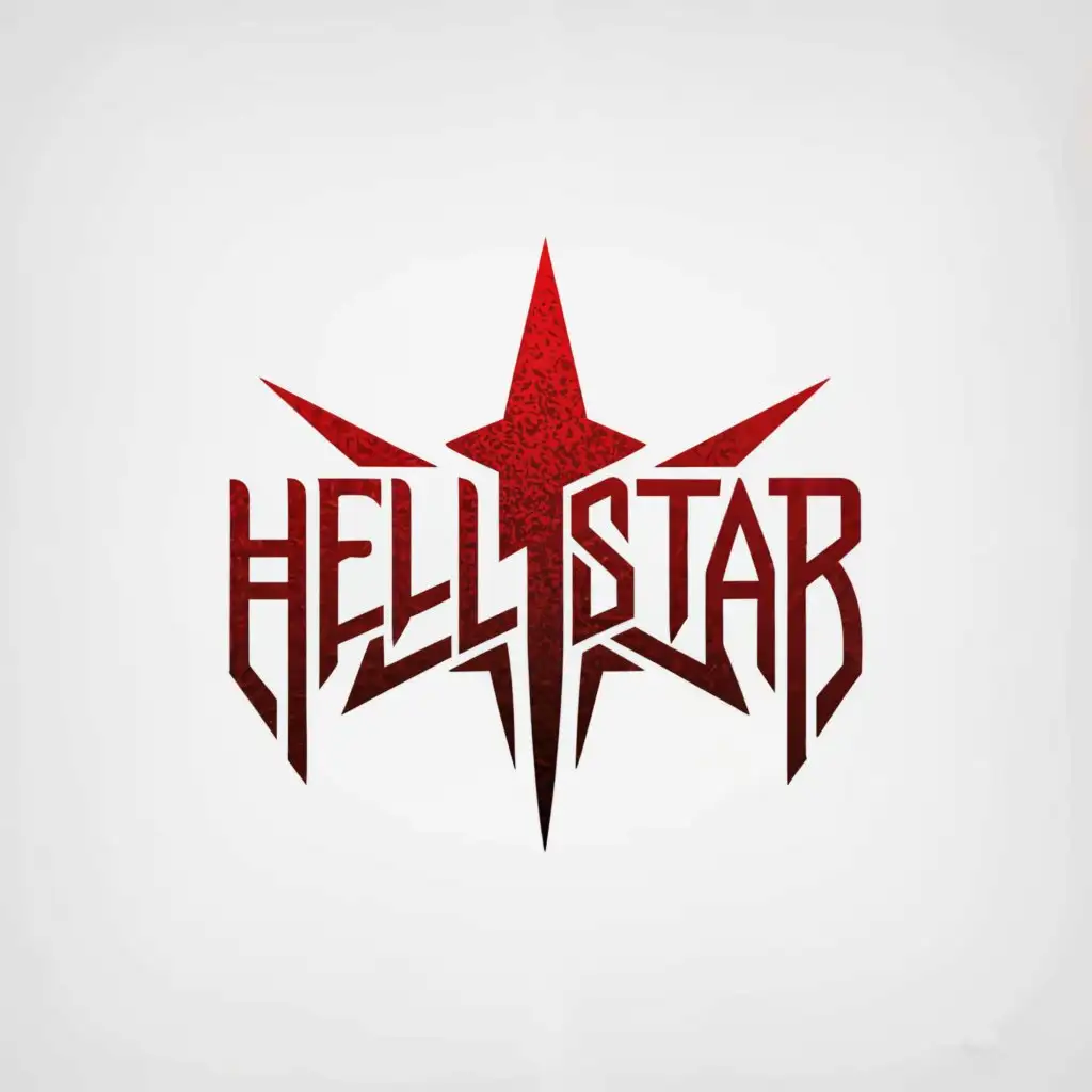 LOGO Design for Hellstar Minimalistic Demonic Star on Clear Background ...