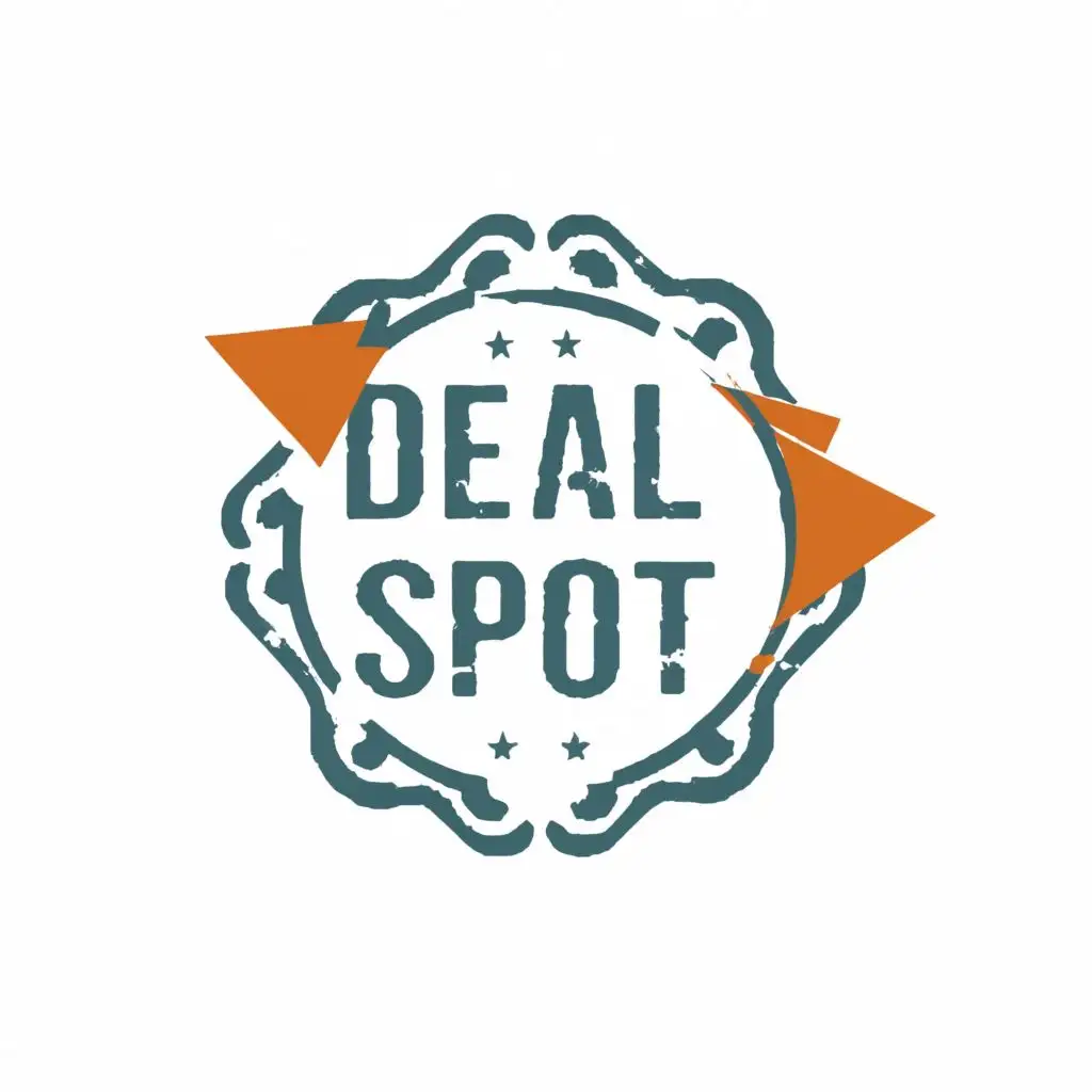 logo, dealers, with the text "deal spot", typography