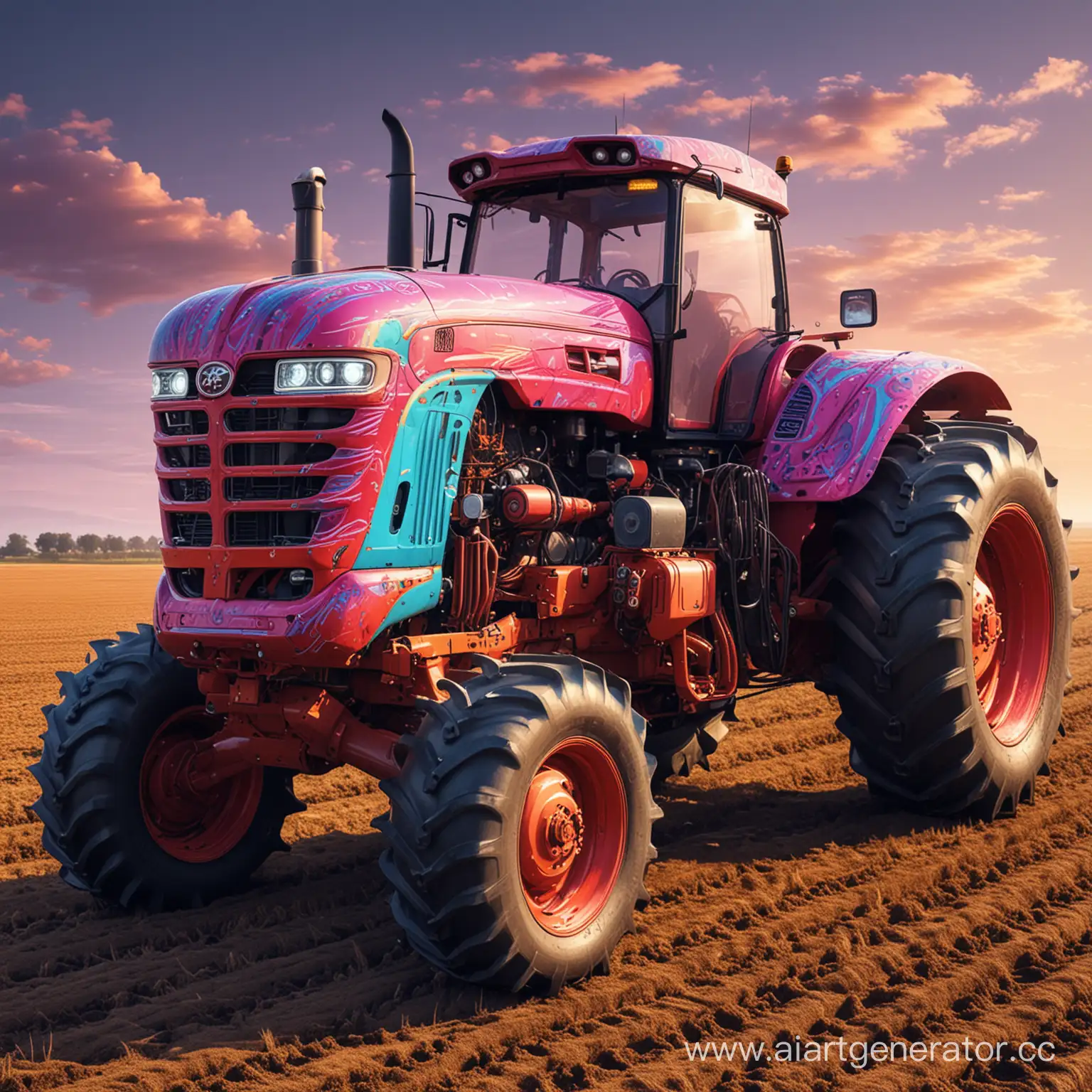 Futuristic-AIPowered-Psychedelic-Tractor
