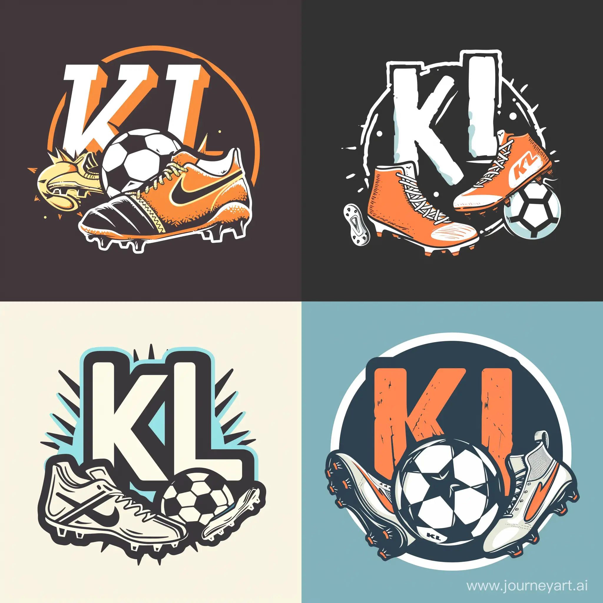 Minimalist-KL-Football-Boots-Logo-with-Ball-and-Cleats