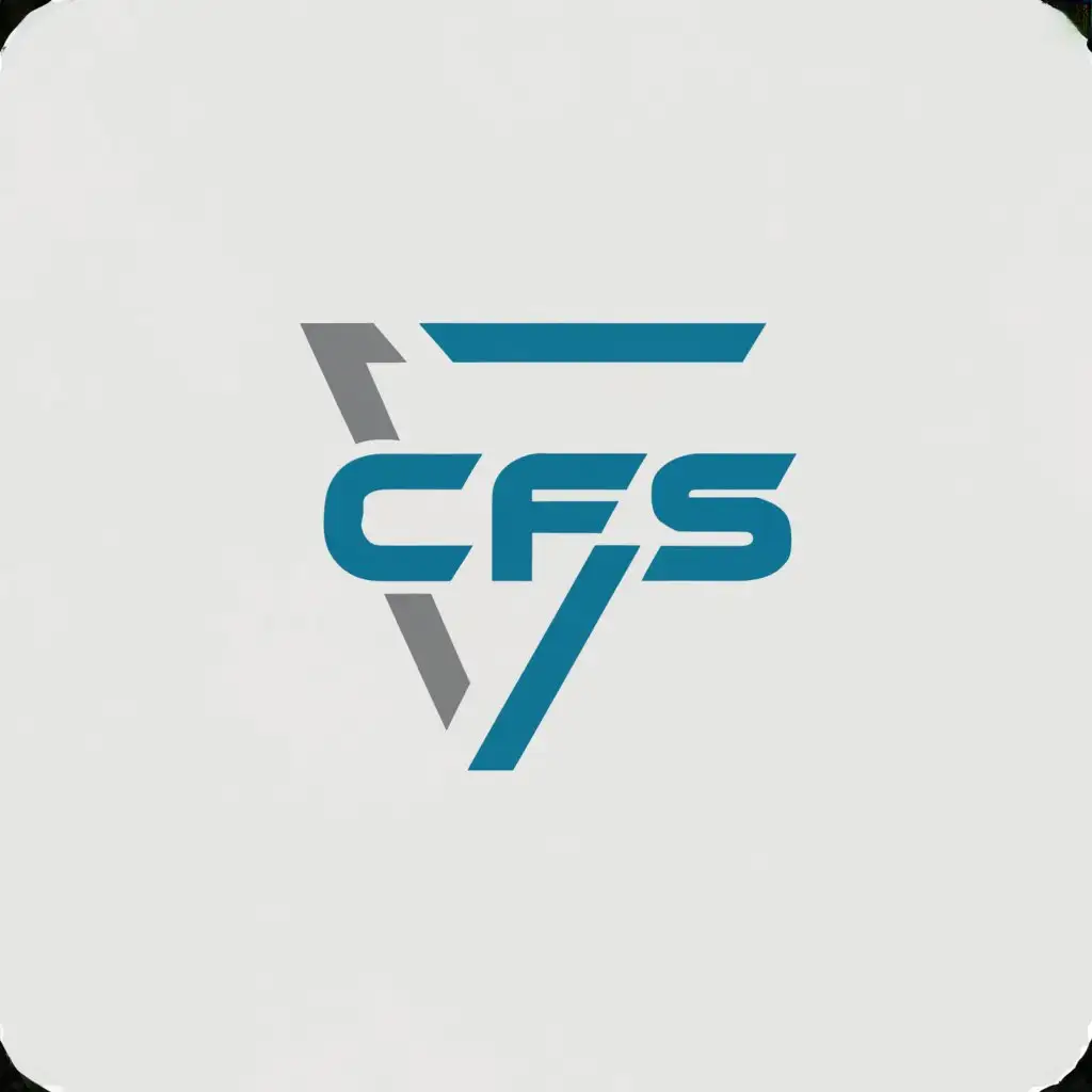 a logo design,with the text "CFS", main symbol:Triangles,Moderate,clear background