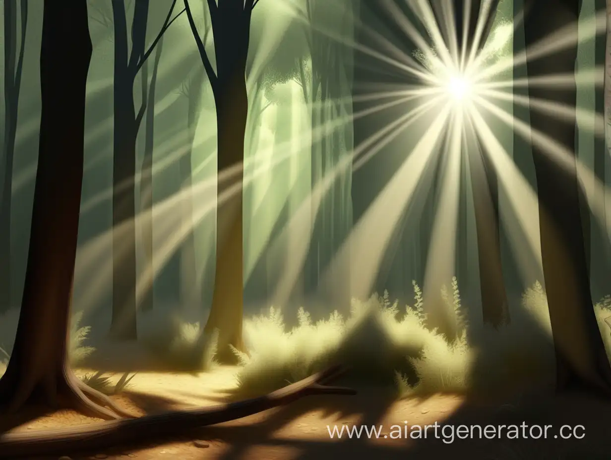 Sunbeams-Penetrating-Forest-Canopy