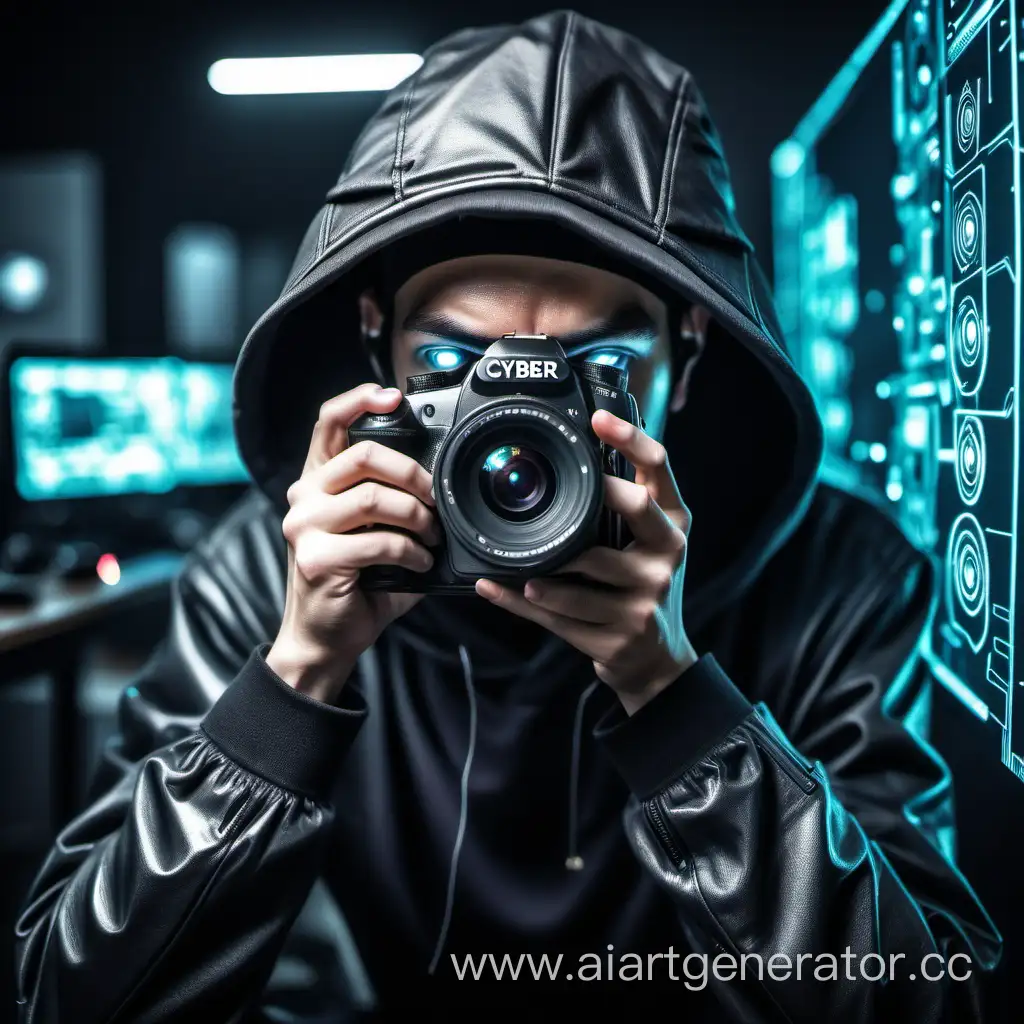 Futuristic-Cyber-Photographer-Capturing-TechnoEssence-Moments