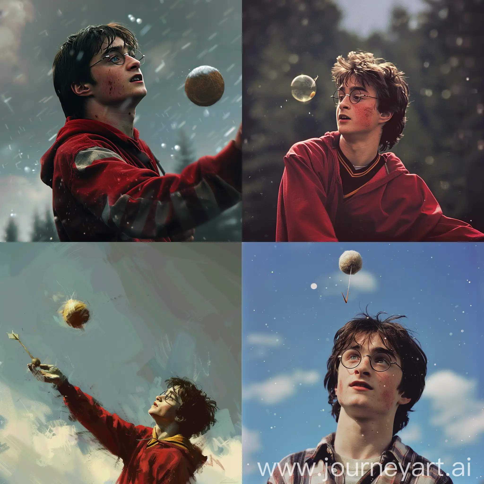 Harry-Potter-Character-Playing-Quidditch-Catching-the-Snitch