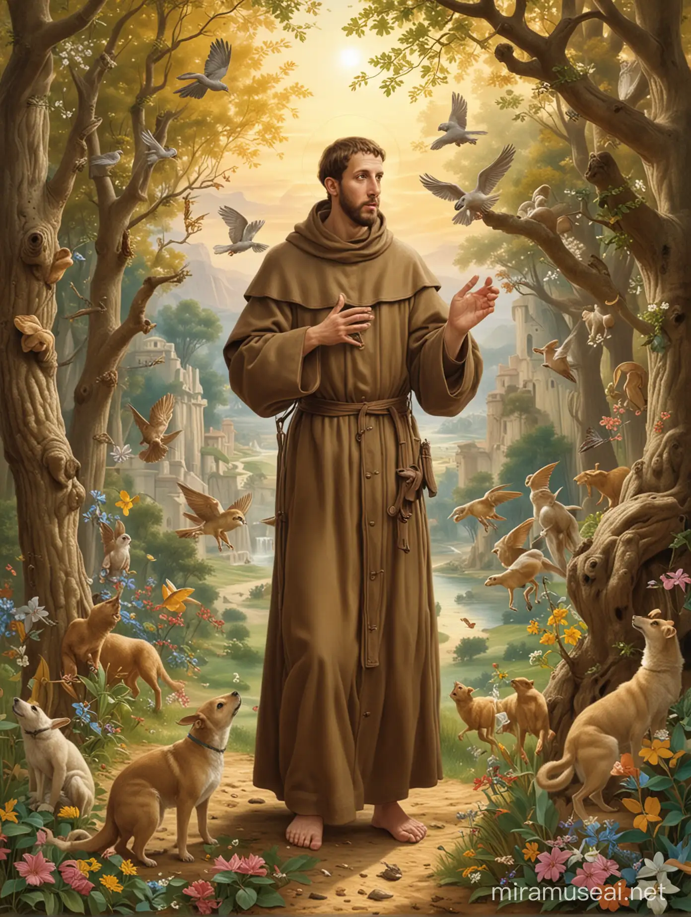 Saint Francis of Assisi Communing with Nature