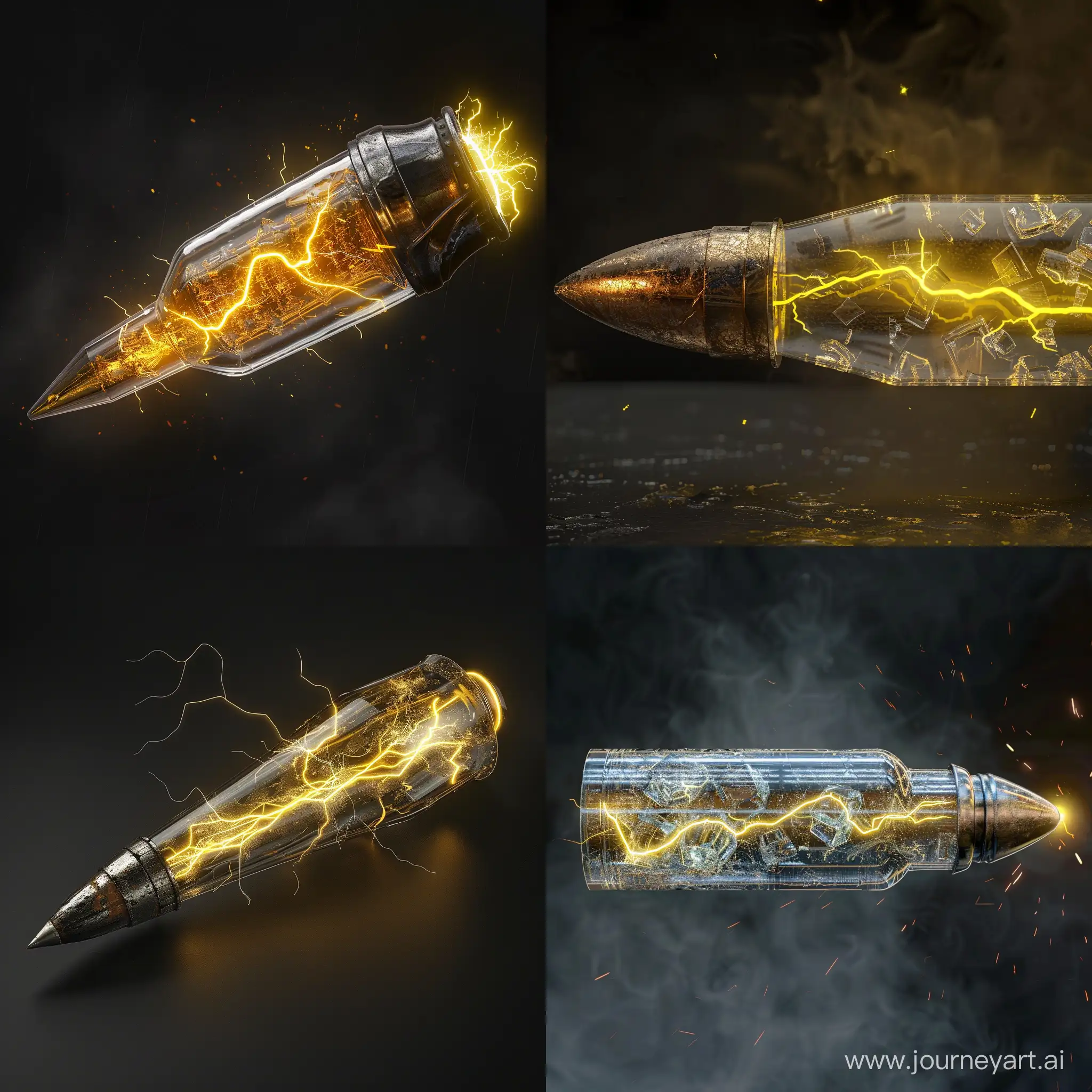 Yellow-Lightning-Emitting-Magic-Bullet-in-Dungeons-Dragons-Style