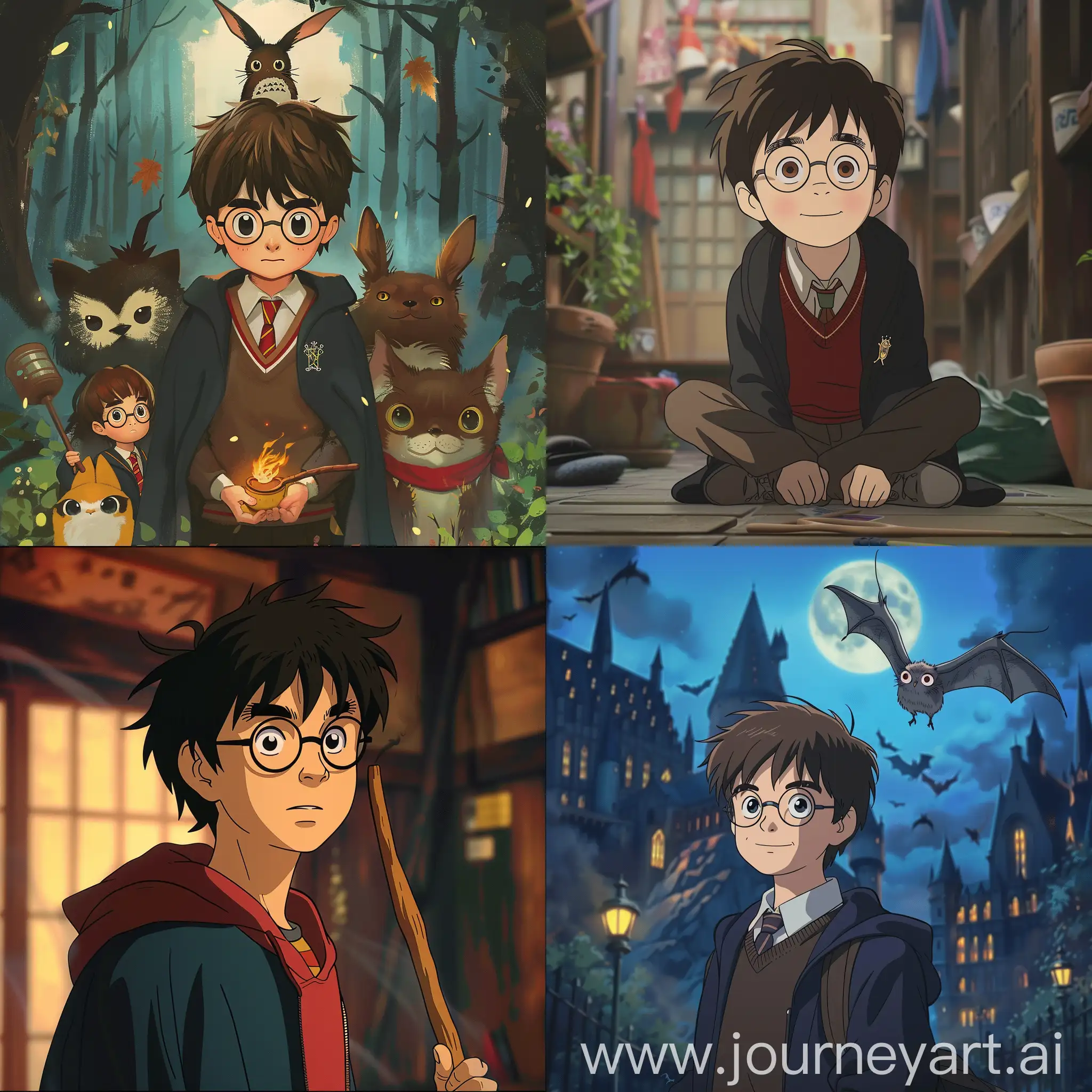 Harry potter as Ghibli animation