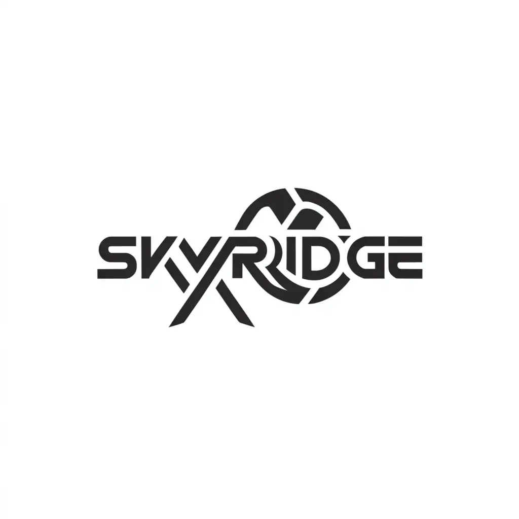 a logo design,with the text "skyridge", main symbol:stylish text logo,Minimalistic,be used in Construction industry,clear background