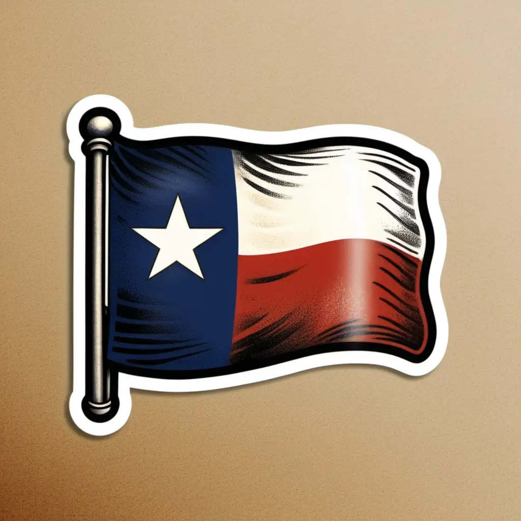 texas flag tattoo sticker