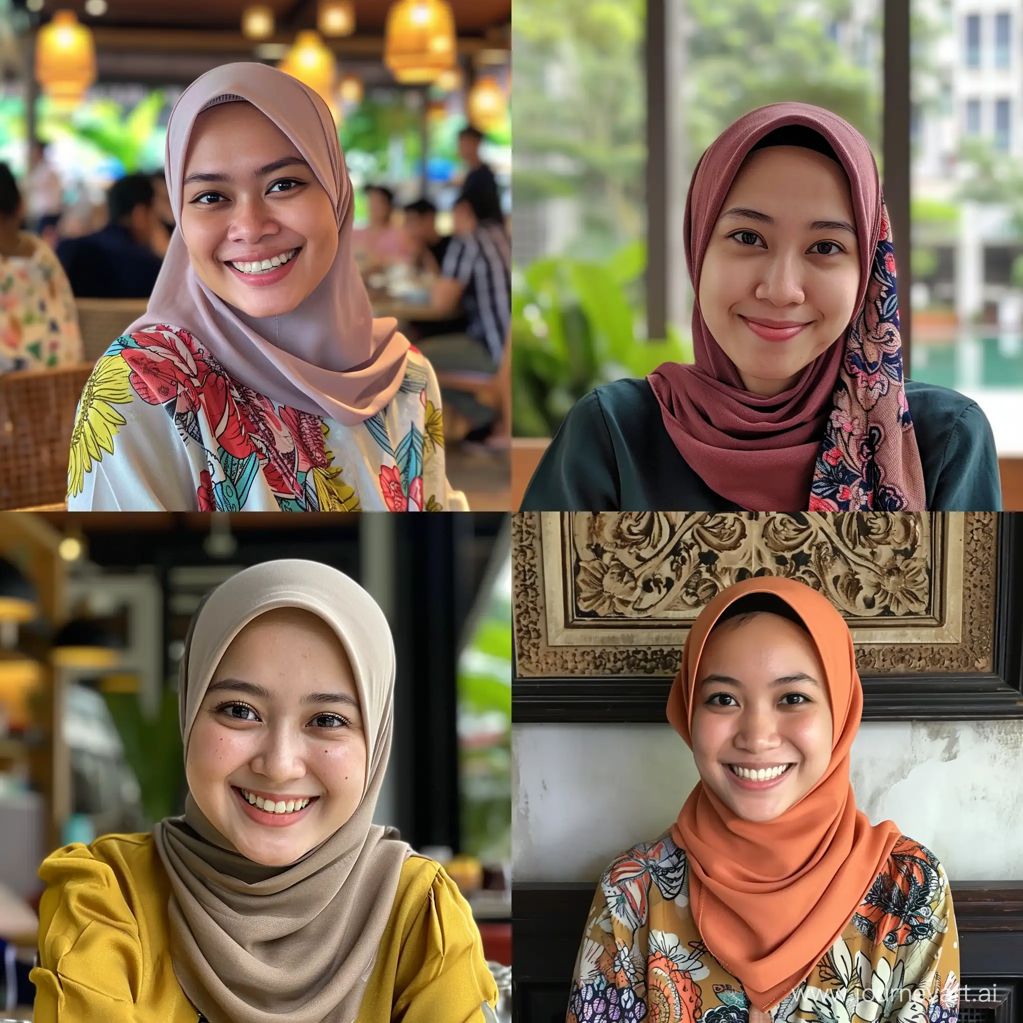 Malay woman aged 22 years old smiling