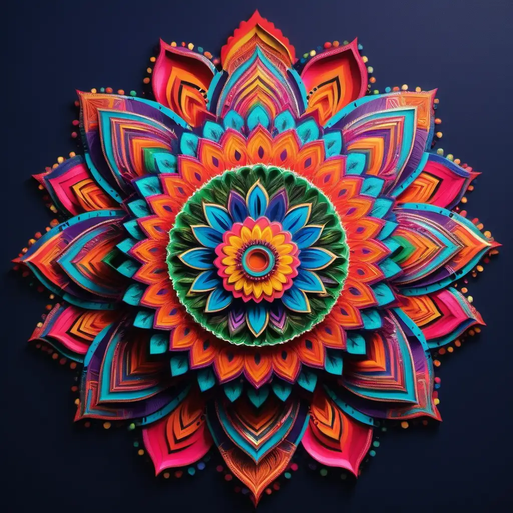 Multicolored Mandala Design 