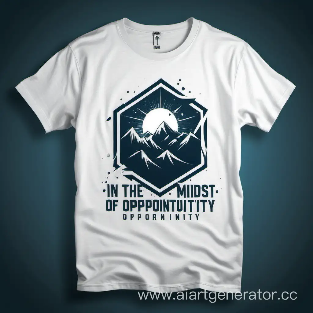 Unique Logo t-shirt Design for "In the midst of difficulty lies opportunity."