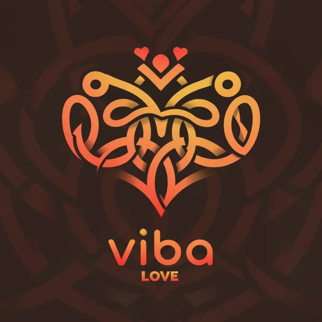 a logo design,with the text "Vibra Love", main symbol:Symbols that mean love and desire.,complex,clear background