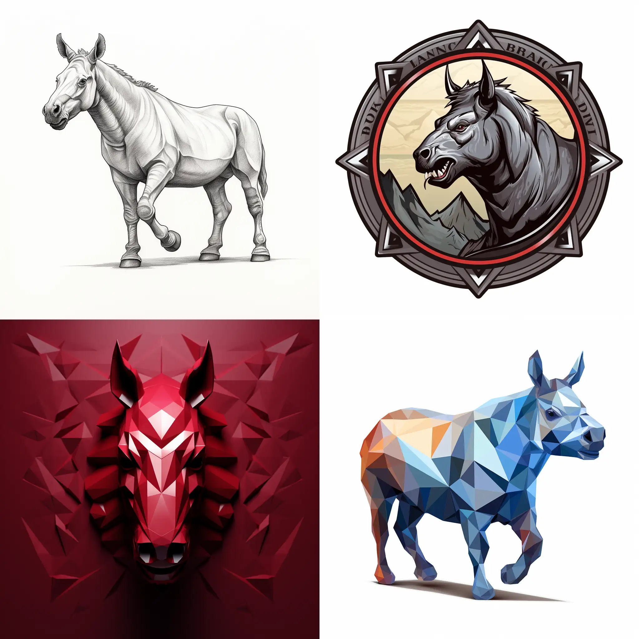 Make a Lambarghini logo that says not Lambargambar, but the icon of not a bull, but a Donkey