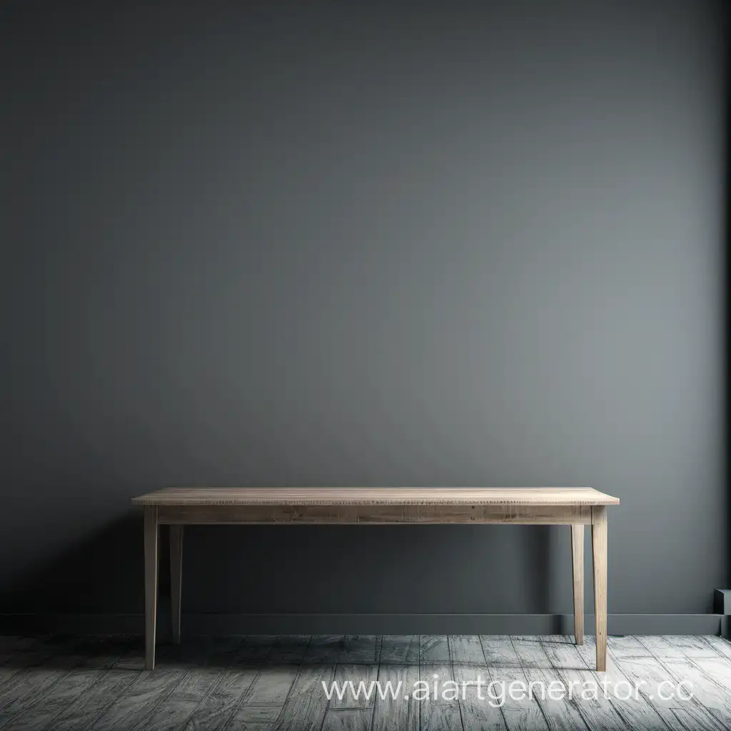 Table-by-Gray-Wall-Minimalistic-Interior-Decor-Concept
