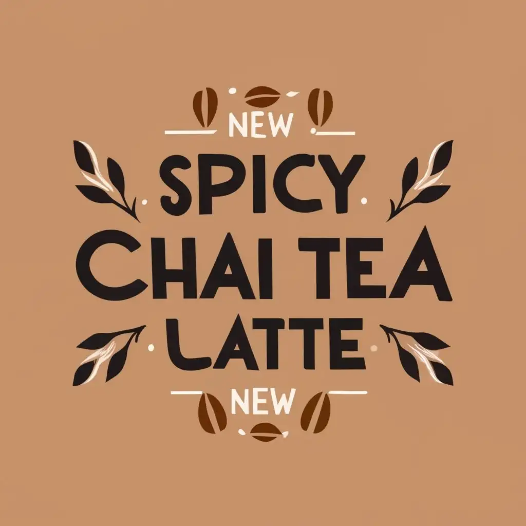 LOGO-Design-For-Home-Family-Industry-NEW-Spicy-Chai-Tea-Latte-Typography-in-Rich-Coffee-Theme