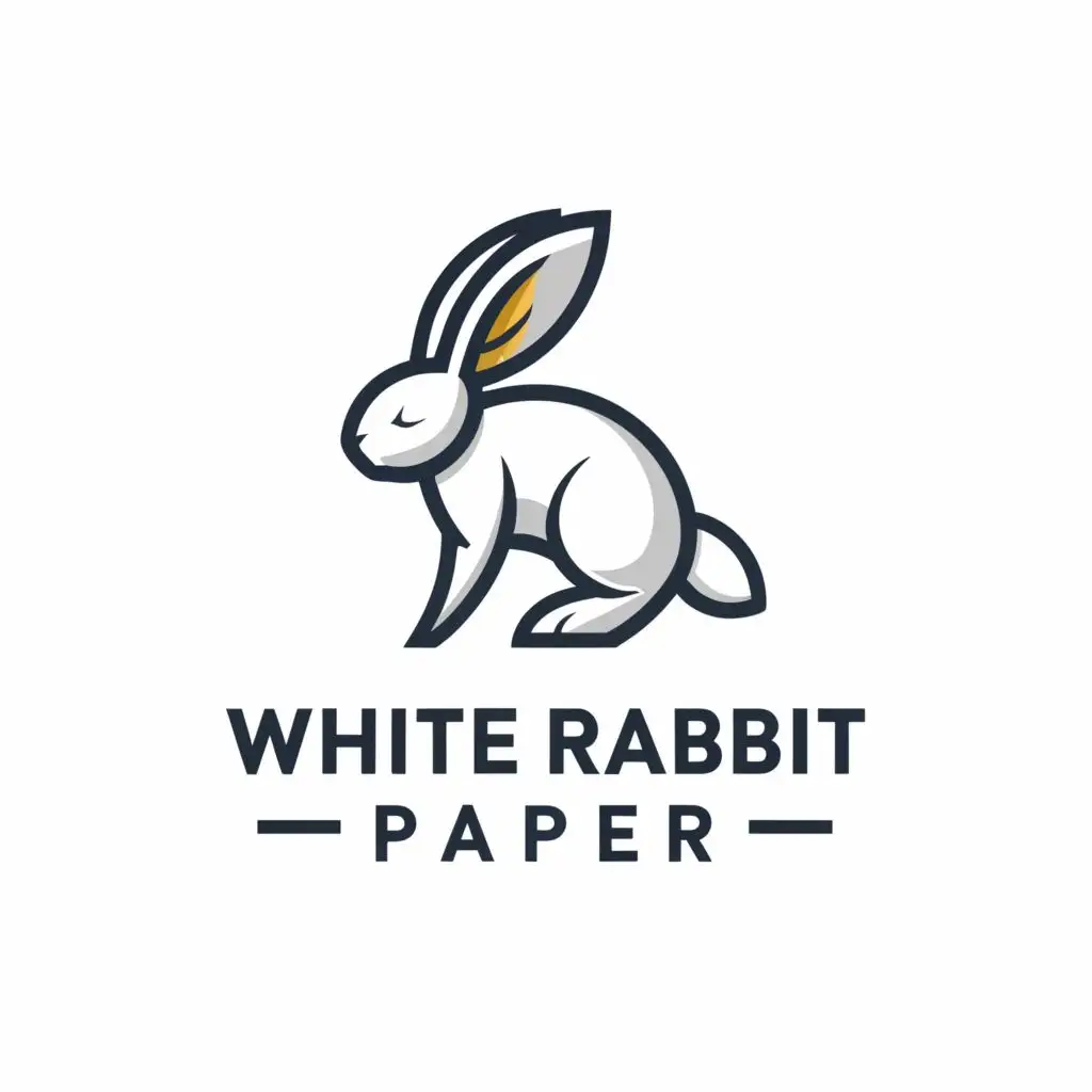a logo design,with the text "White Rabbit Paper", main symbol:Rabbit,Moderate,be used in Technology industry,clear background