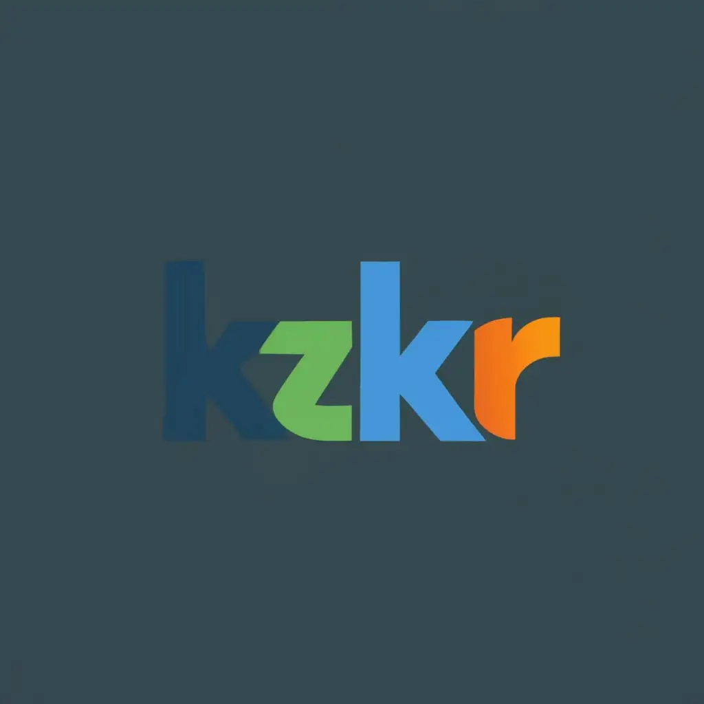 logo, like a mop, letter KZKR, with the text "KZKR", typography, be used in Construction industry