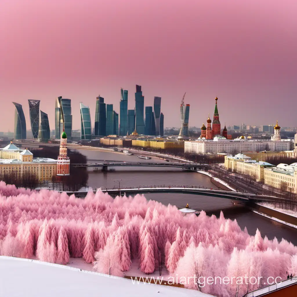 Pink-Snow-Blanketing-Moscow-Cityscape