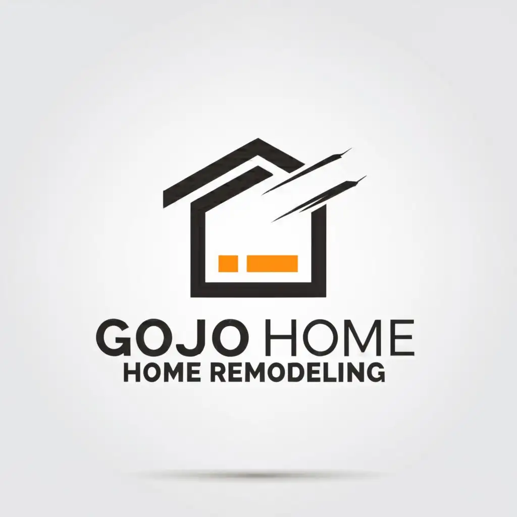 a logo design,with the text "Gojo Home remodeling", main symbol:Simple house,Moderate,be used in Construction industry,clear background
