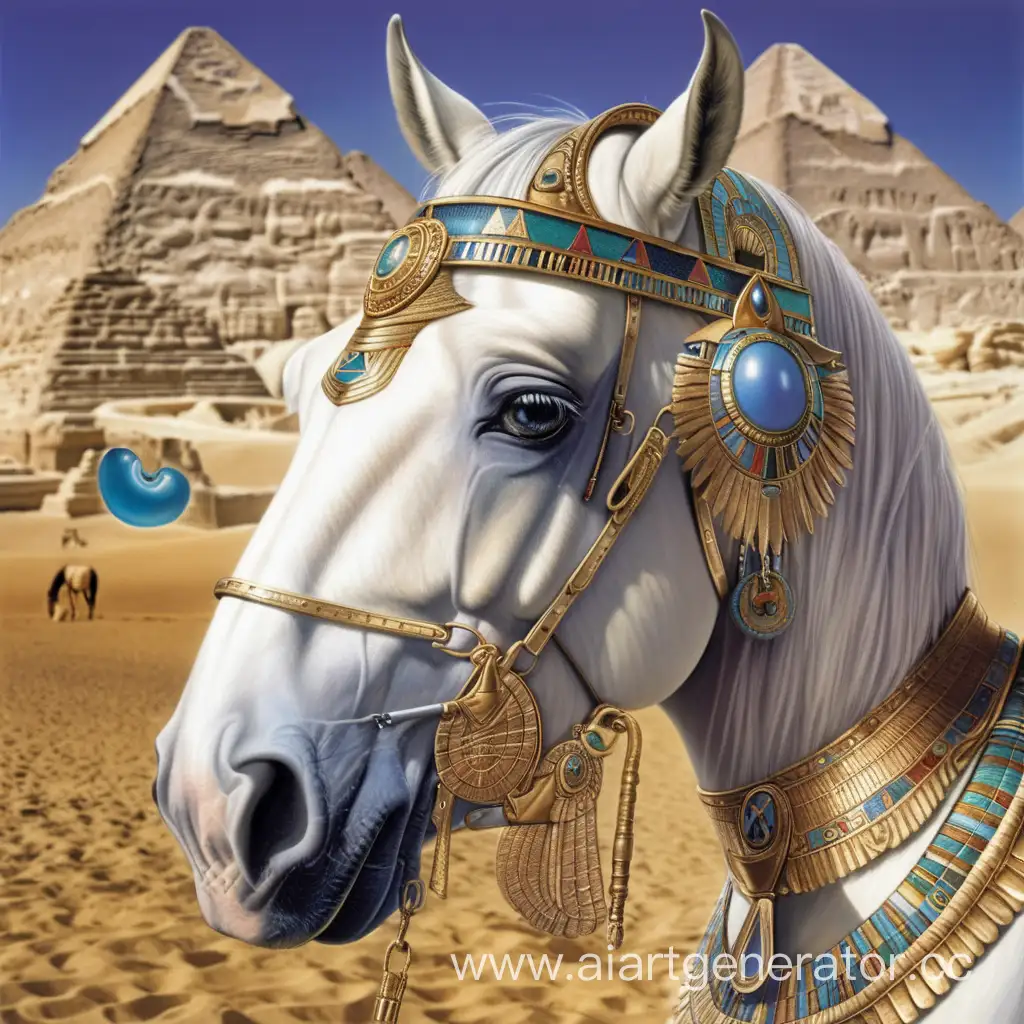 Lila-Positives-Horse-Cleansing-Pineal-Gland-in-Egyptian-Setting