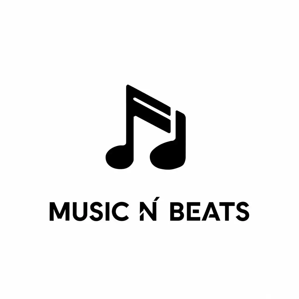 a logo design,with the text "Music N Beats", main symbol:Music Notes,Moderate,clear background