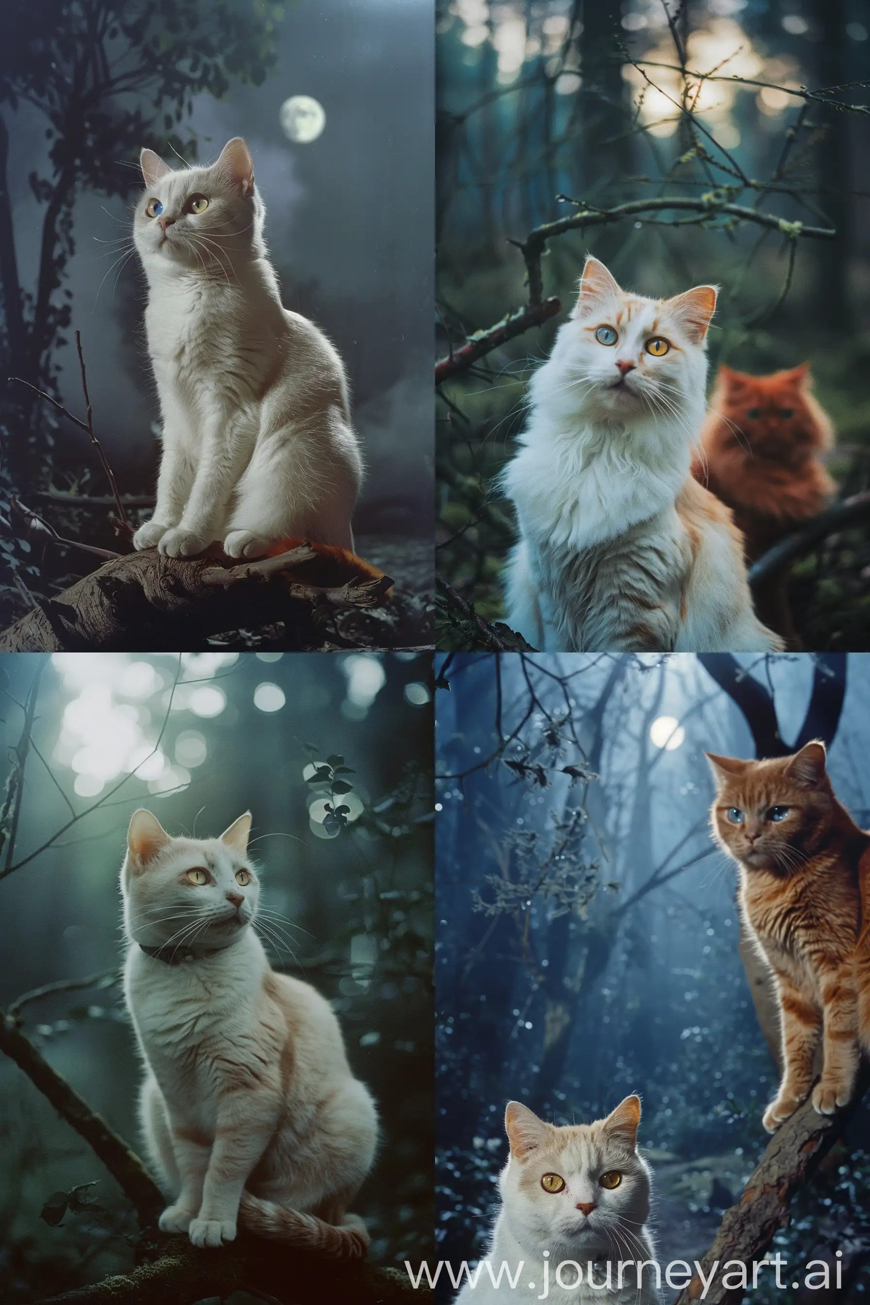Enigmatic-Forest-Cats-Under-Moonlight-Captured-with-Vintage-Film-Camera