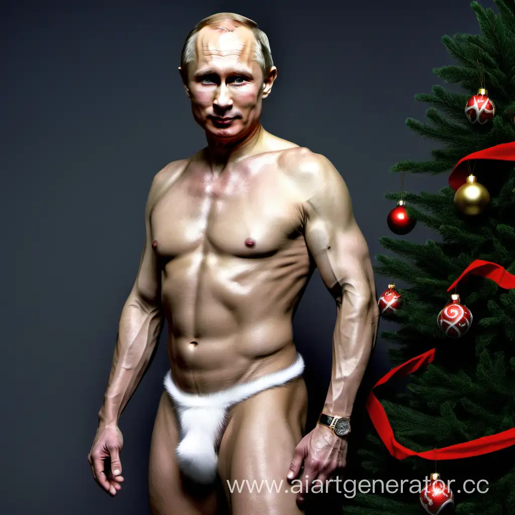 Elegant-Christmas-Portrait-Featuring-Putin-in-Festive-Attire