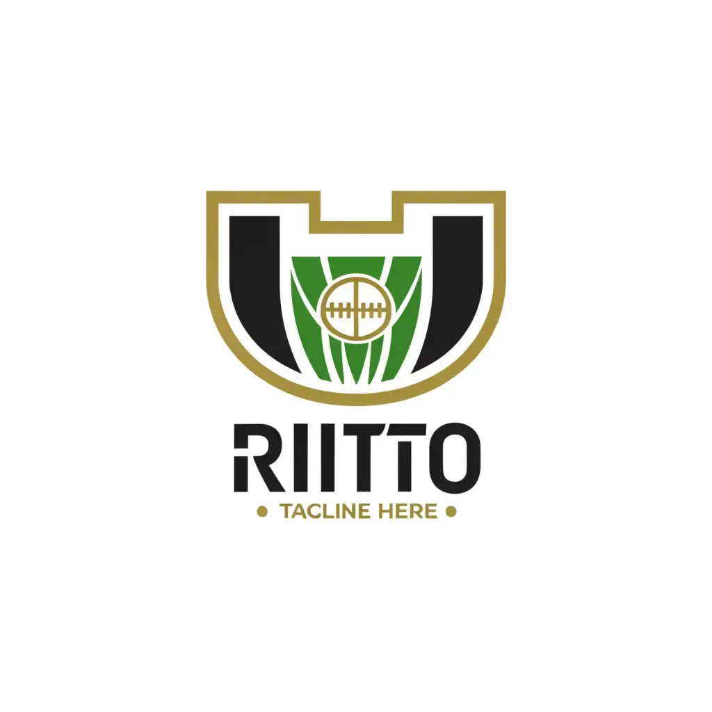 a logo design,with the text "Rito", main symbol:Football ball,Moderate,be used in Sports Fitness industry,clear background