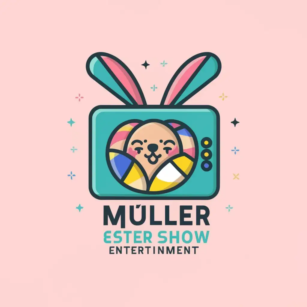 a logo design, with the text 'Müller Easter Show', main symbol:tv, bunny, Moderate, be used in Entertainment industry, clear background - no walr tehree