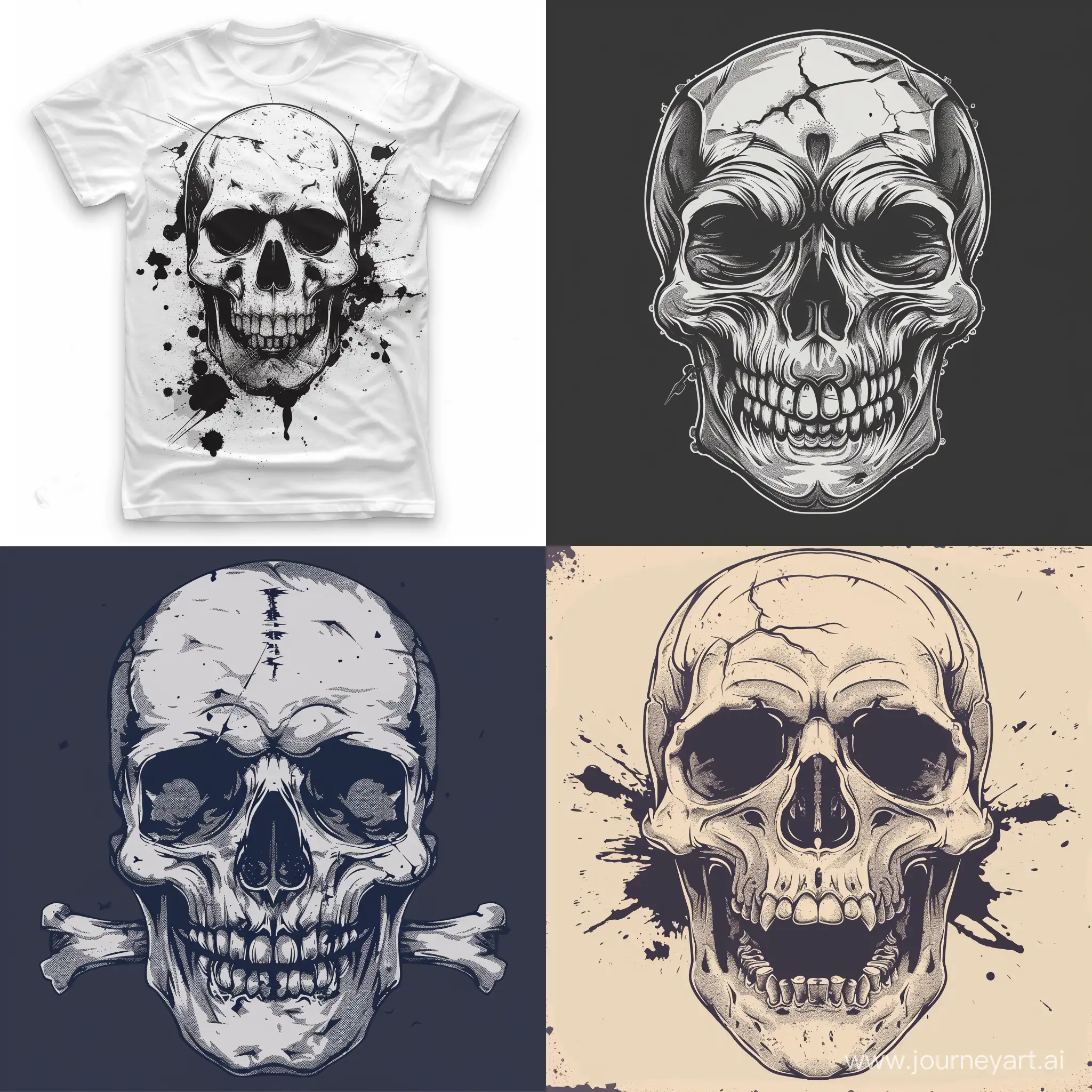 Menacing-Heavy-Metal-Skull-TShirt-Design