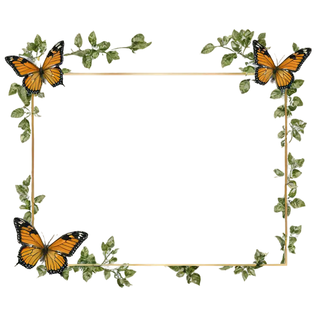Exquisite-Butterfly-Frame-PNG-Elevate-Your-Designs-with-Stunning-Transparency-and-Detail