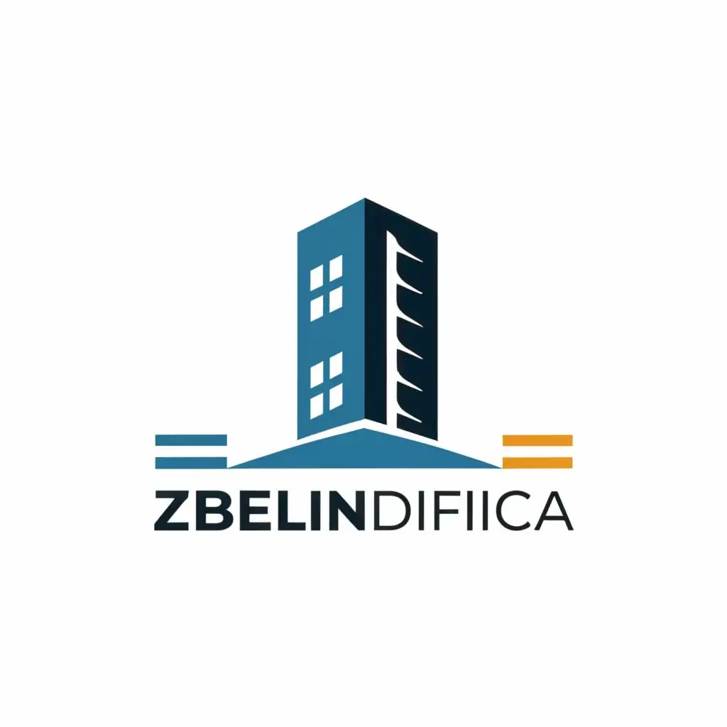 logo, building, with the text "zebelinedifica", typography, be used in Construction industry