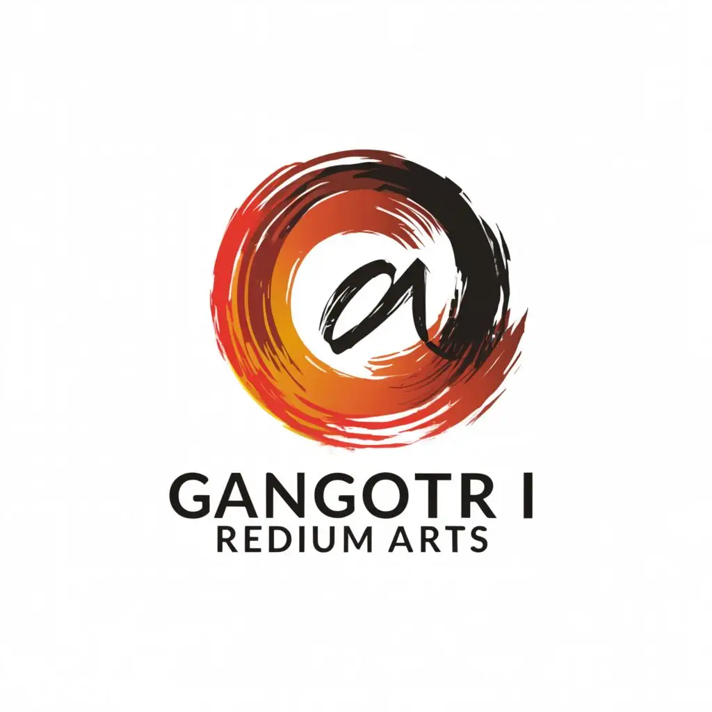a logo design,with the text "gangotri redium arts ", main symbol:arts,Moderate,clear background