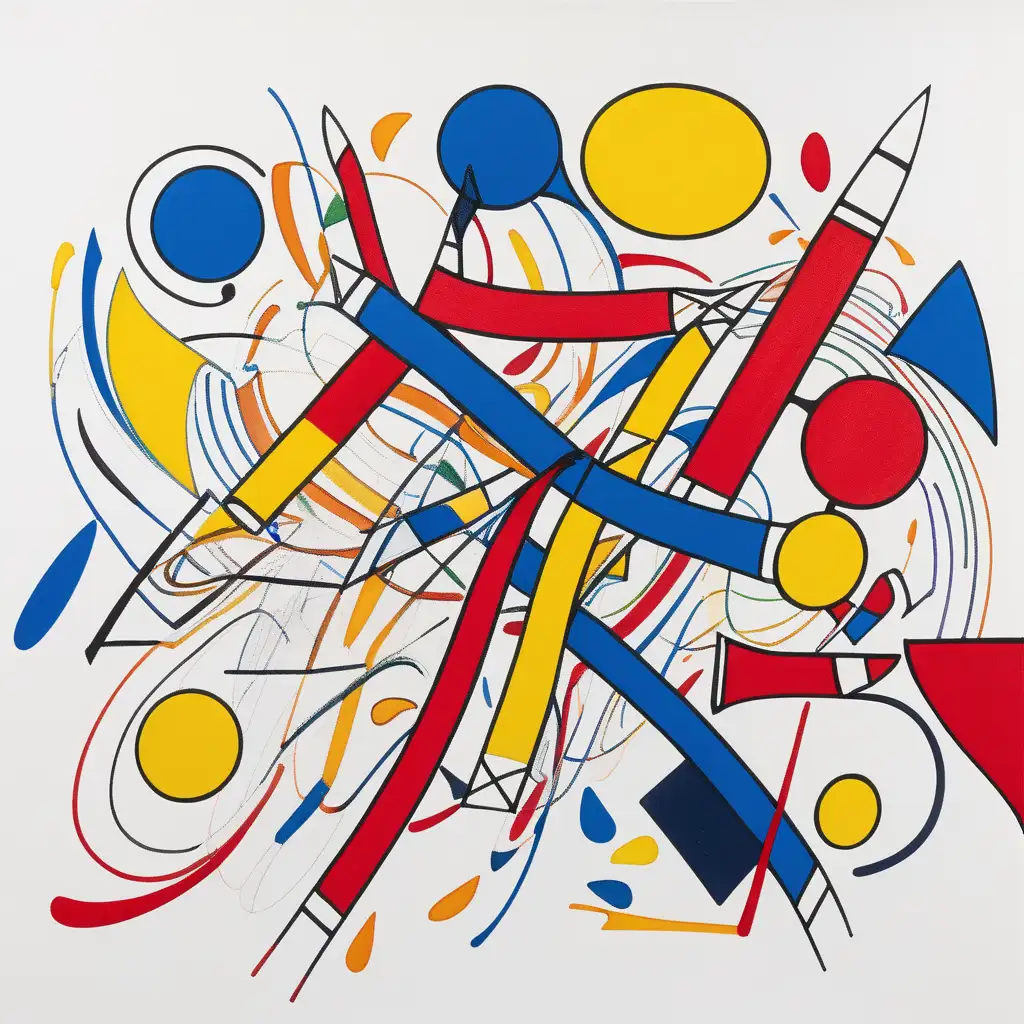 Vibrant Unity and Fraternity Abstract Primary Colors Inspire School Childhood and Studies