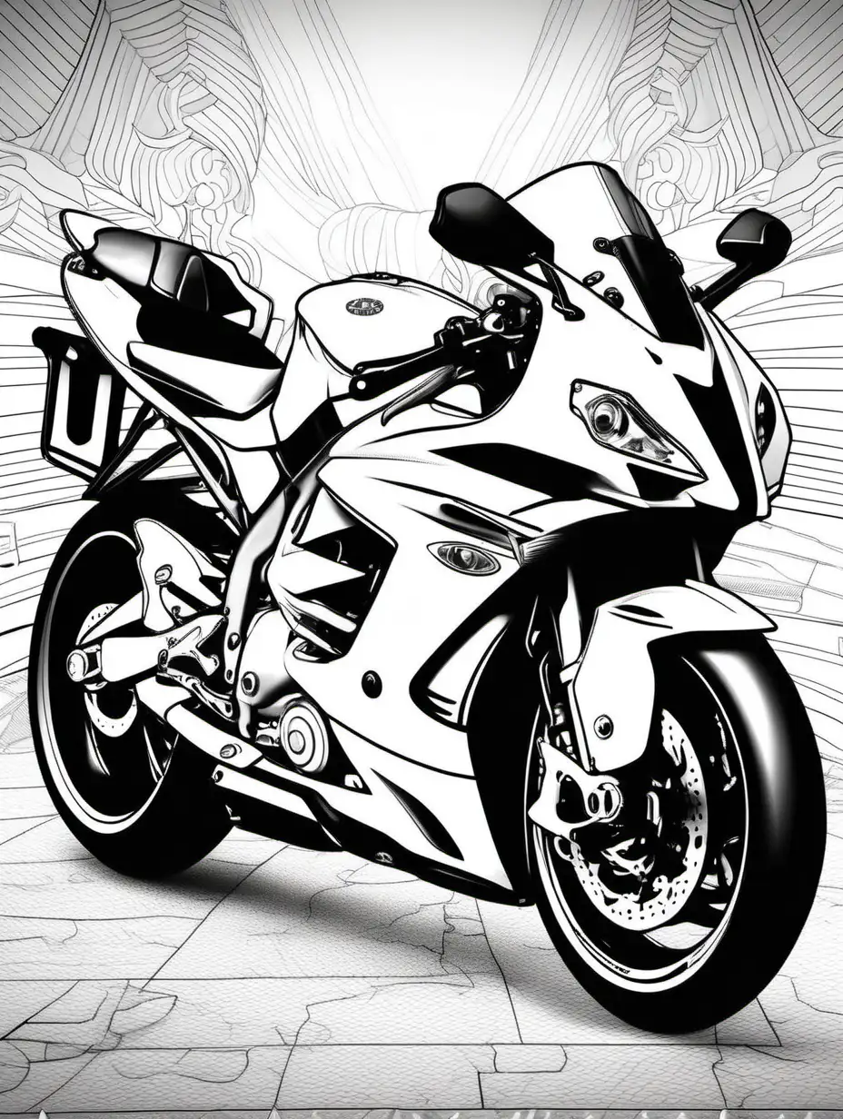 HighSpeed Superbike Coloring Page for Enthusiasts