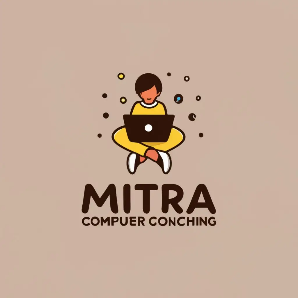 logo, Child , with the text "MITRA COMPUTER COACHING ", typography, be used in Education industry