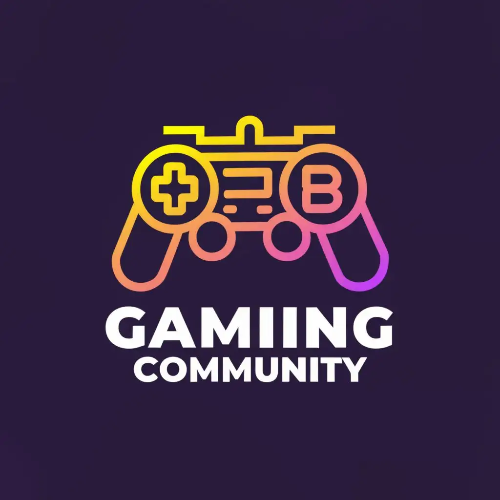 a logo design,with the text "Gaming Community", main symbol:Controller