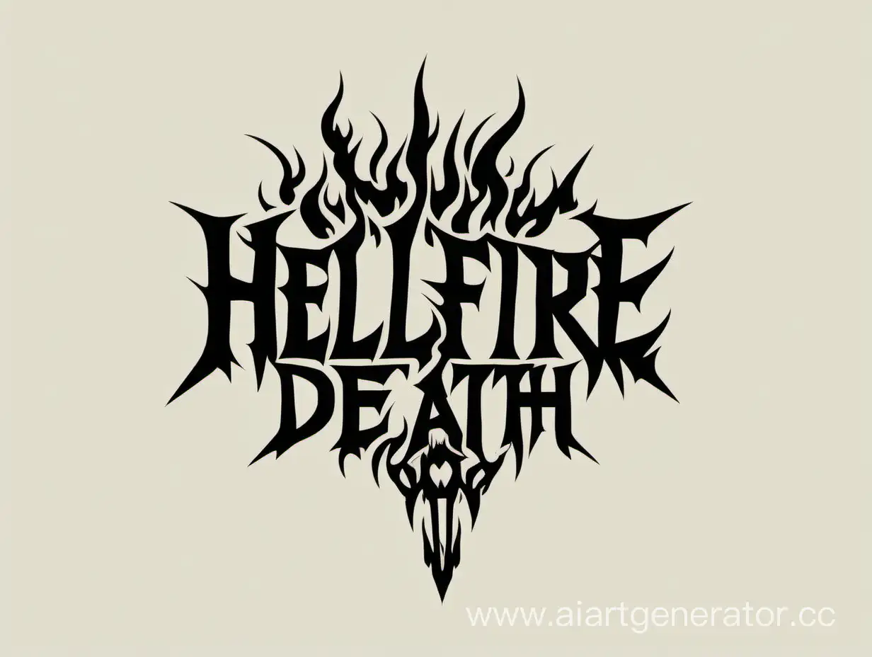 Hellfire Death logo minimalism
