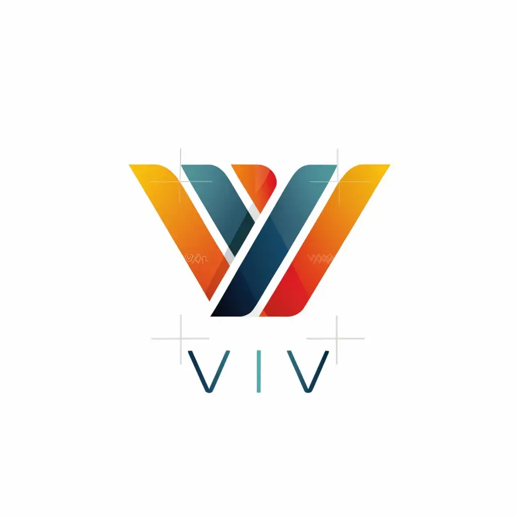 a logo design,with the text "Viv", main symbol:V,Moderate,clear background