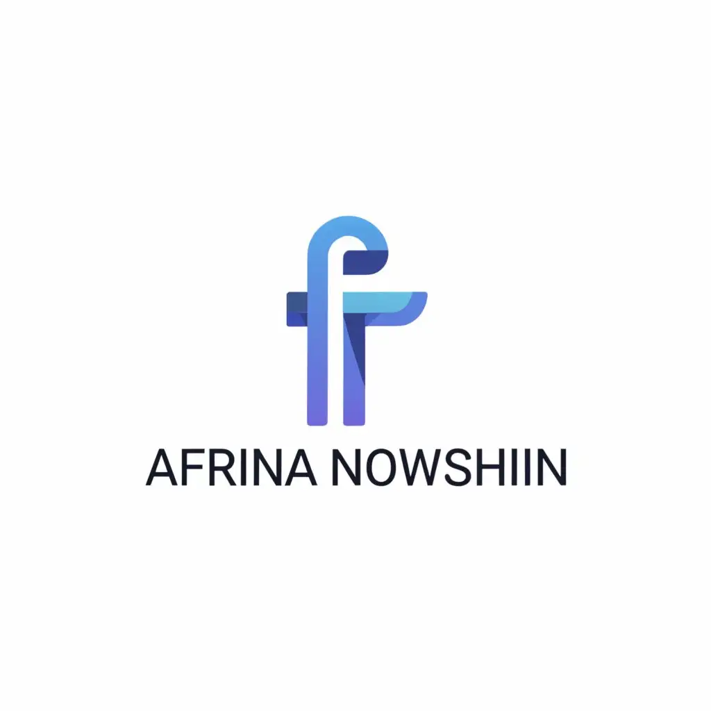 a logo design,with the text "Afrina Nowshin", main symbol:Facebook profile,Moderate,clear background