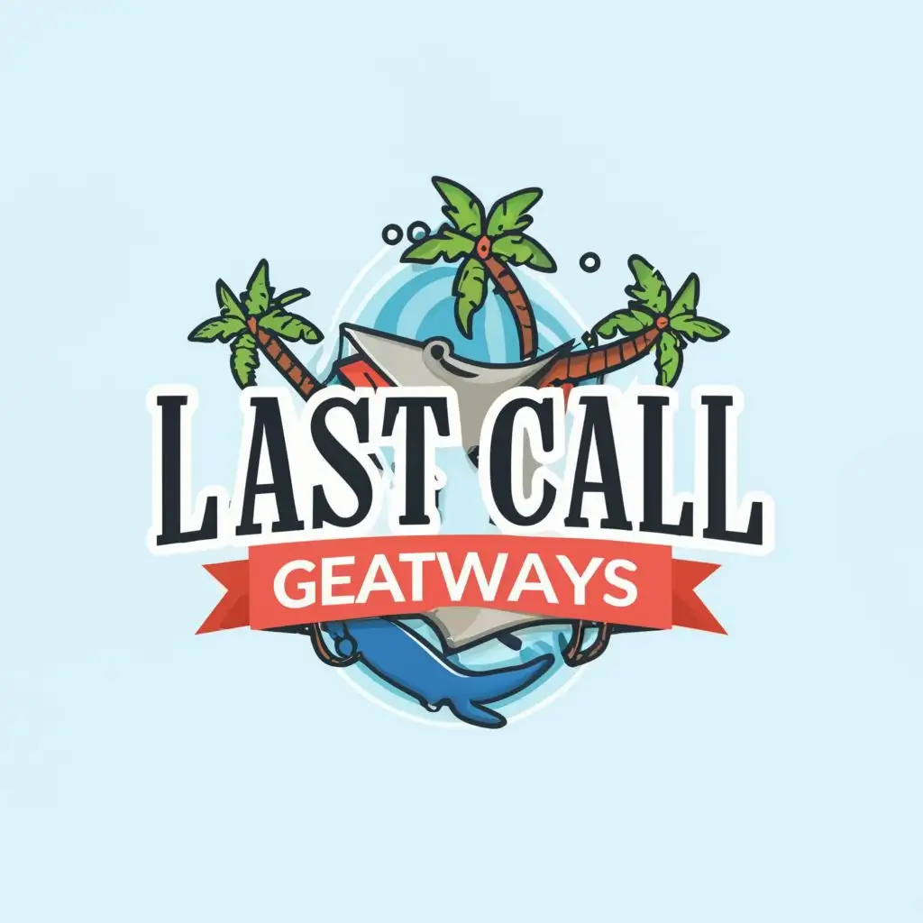 logo, Travel, with the text "Last Call Getaways", typography, be used in Travel industry