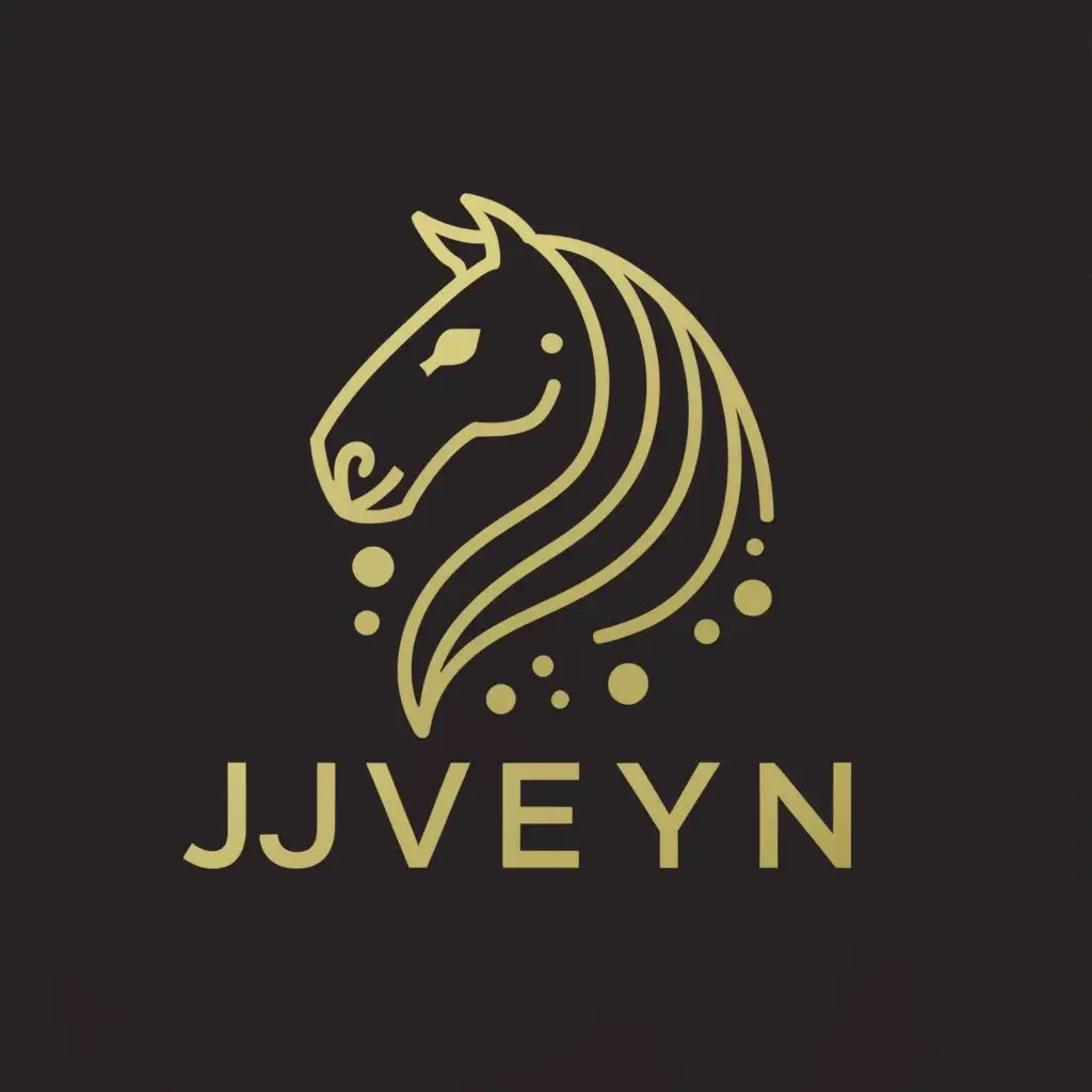 a logo design,with the text "JUVELYN", main symbol:HORSE,Moderate,be used in Entertainment industry,clear background