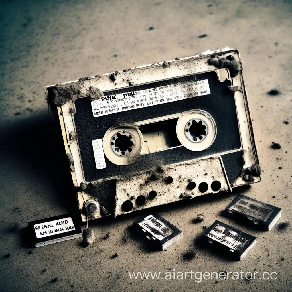 Vintage-Punk-Aesthetic-DustCovered-Audio-Cassettes