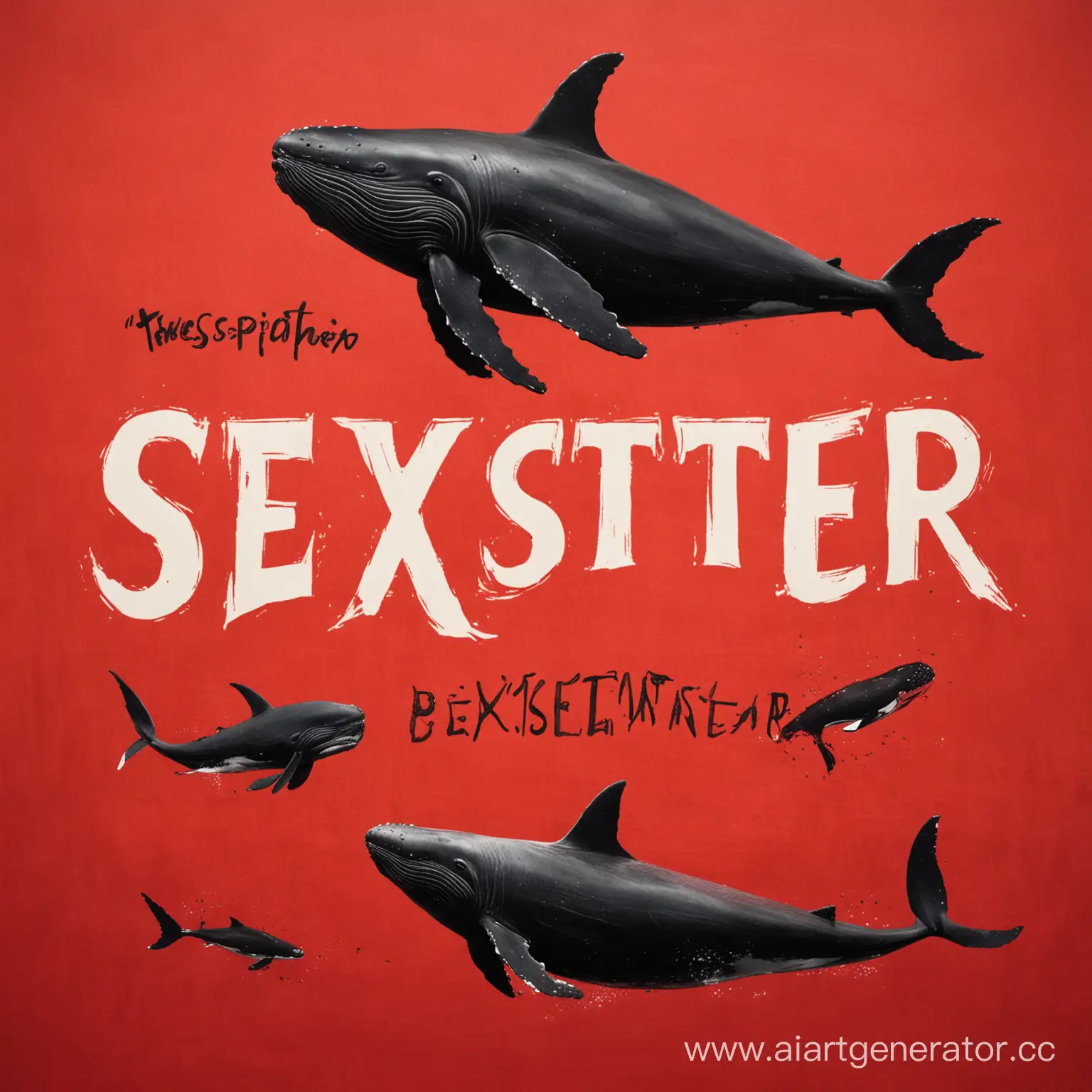 Bold-Red-SEXSTER-Inscription-with-Black-Whale