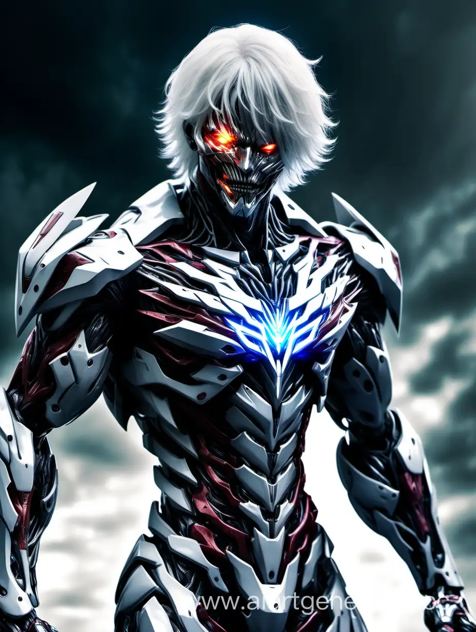 Cyborg-Suit-Transformation-Anime-Character-with-White-Hair