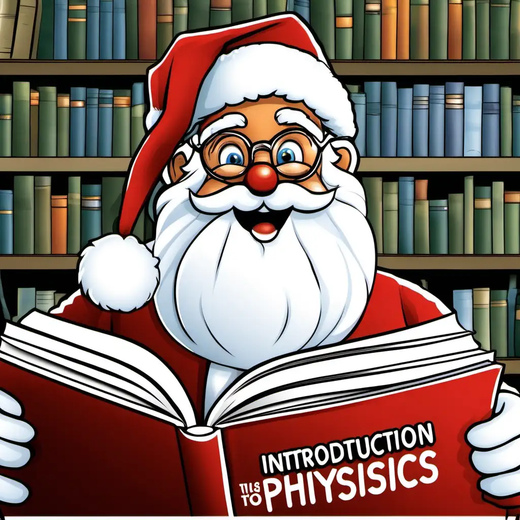 Santa Claus Gifting Introduction to College Physics Book to Joyful Children